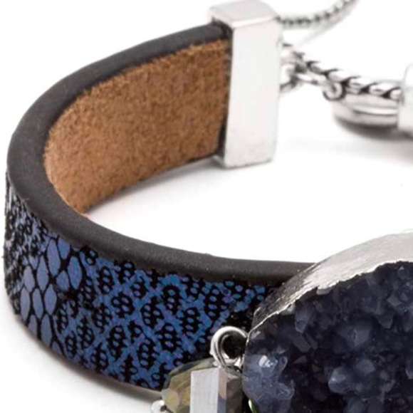 Adjustable Druzy Bracelet🥳Royal Blue Band - Picture 3 of 3